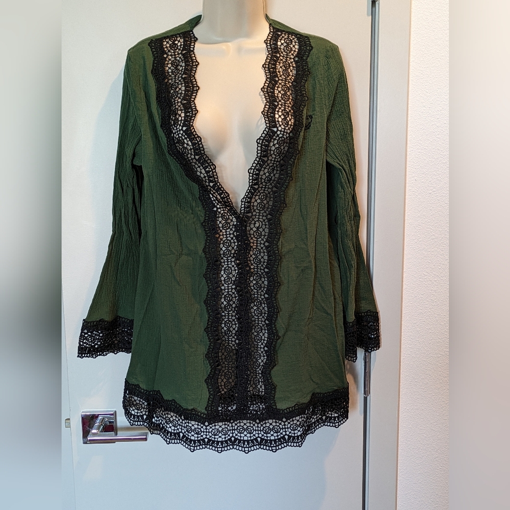 Dixxon women's swimwear coverup L/XL green